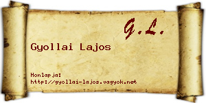 Gyollai Lajos névjegykártya